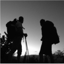 Picture of hikers in silhouette